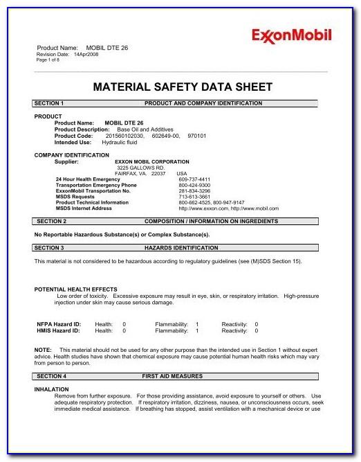 Material Safety Data Sheet Form Philippines
