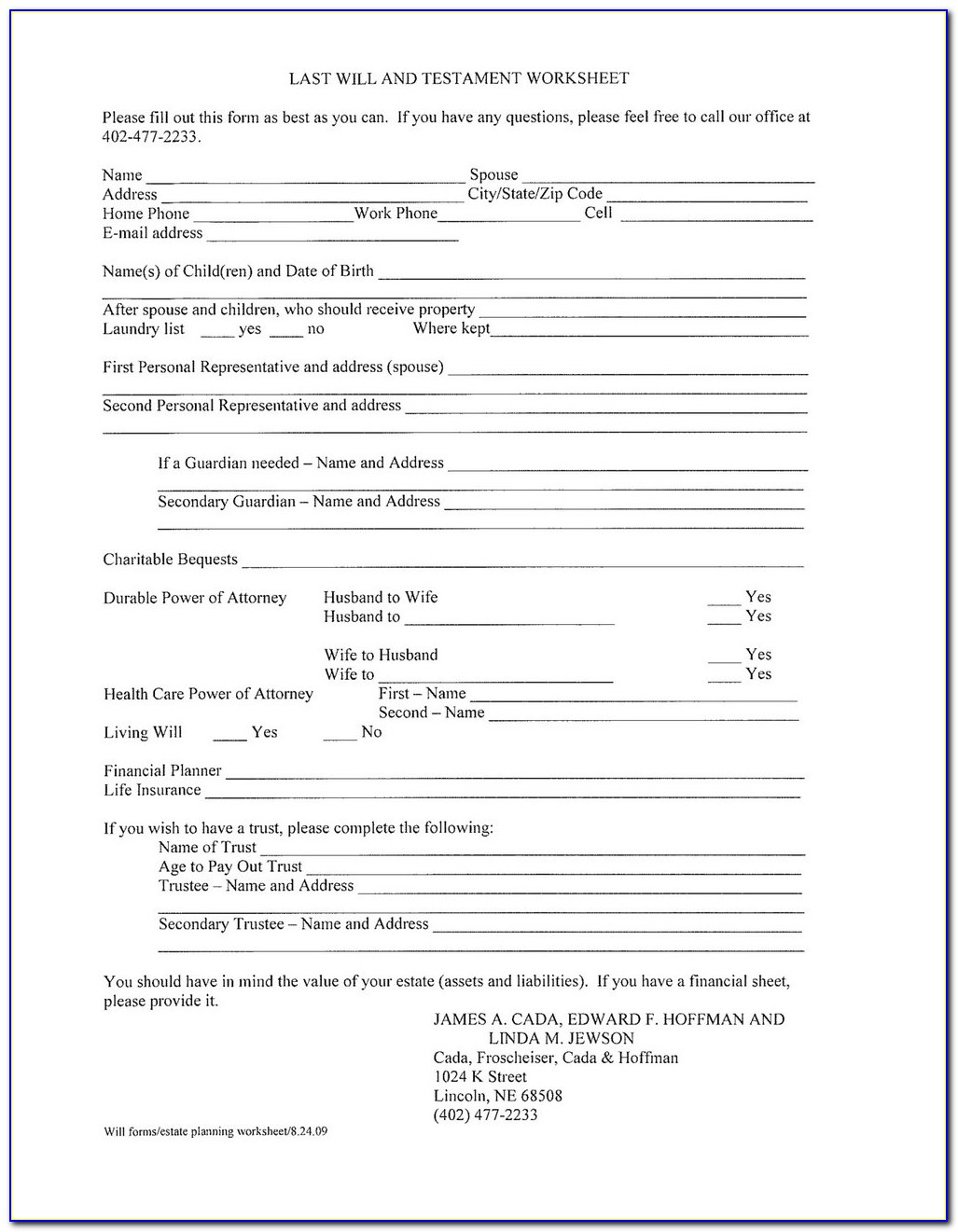 Printable Last Will And Testament Forms Ontario Canada