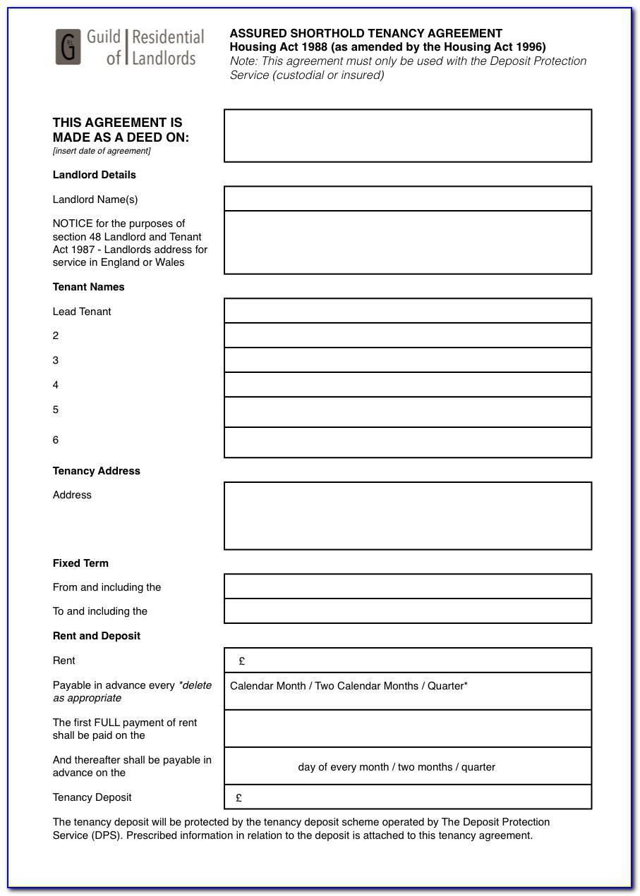 Private Landlord Tenancy Agreement Template Scotland