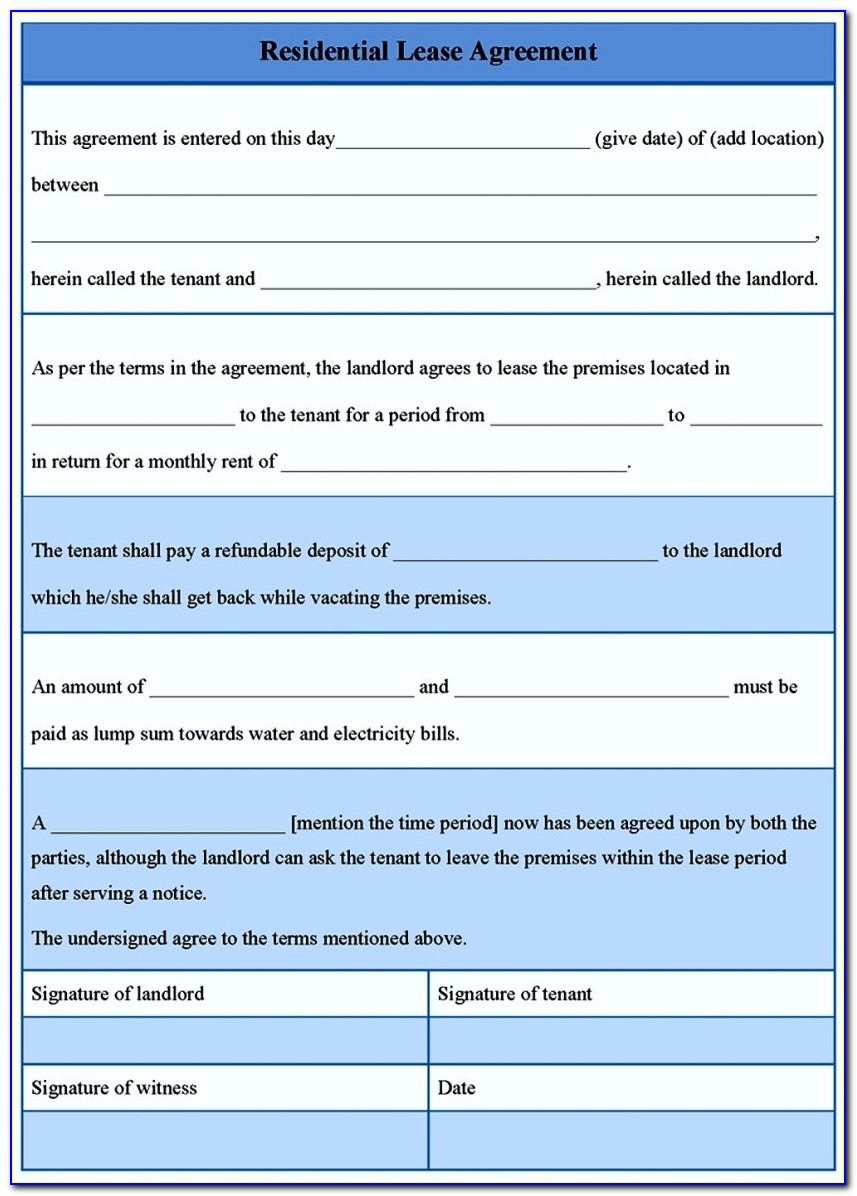 Rental Agreement Template Free South Africa