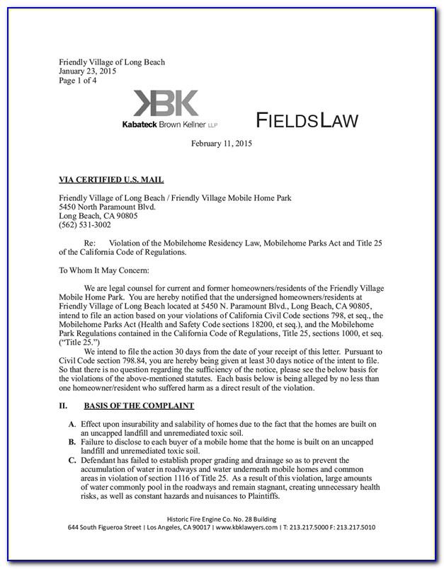 Sample Letter Of Intent To Pursue Legal Action
