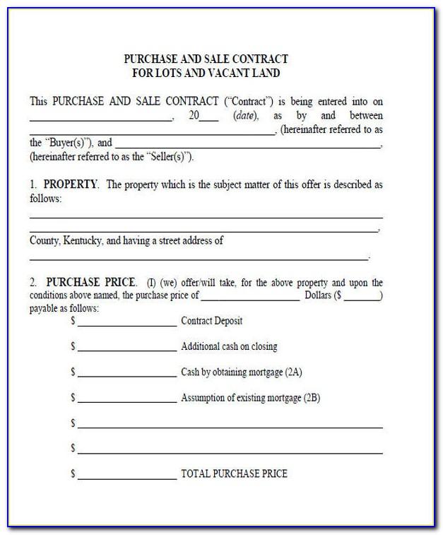Simple Land Contract Form Free