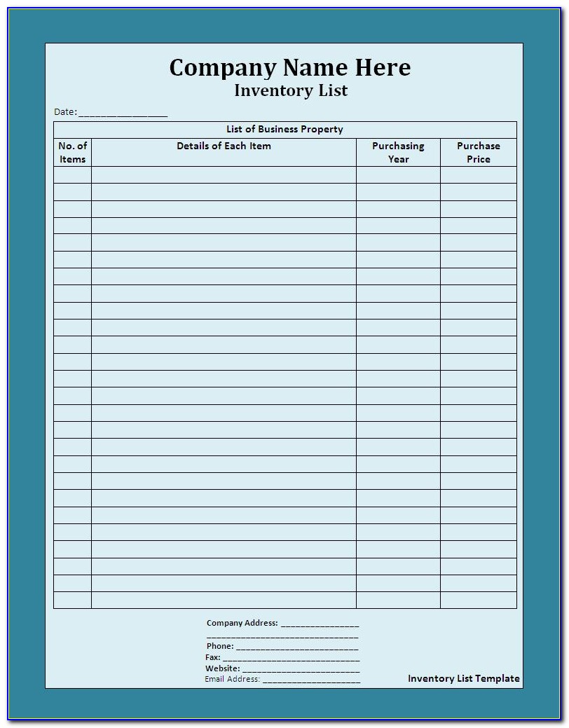 Asset Inventory Management Excel Template