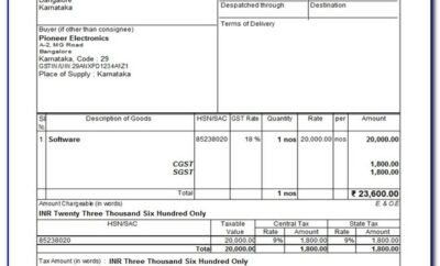 Canada Customs Invoice Template Excel