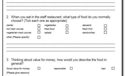 Customer Satisfaction Survey Questionnaire Fast Food