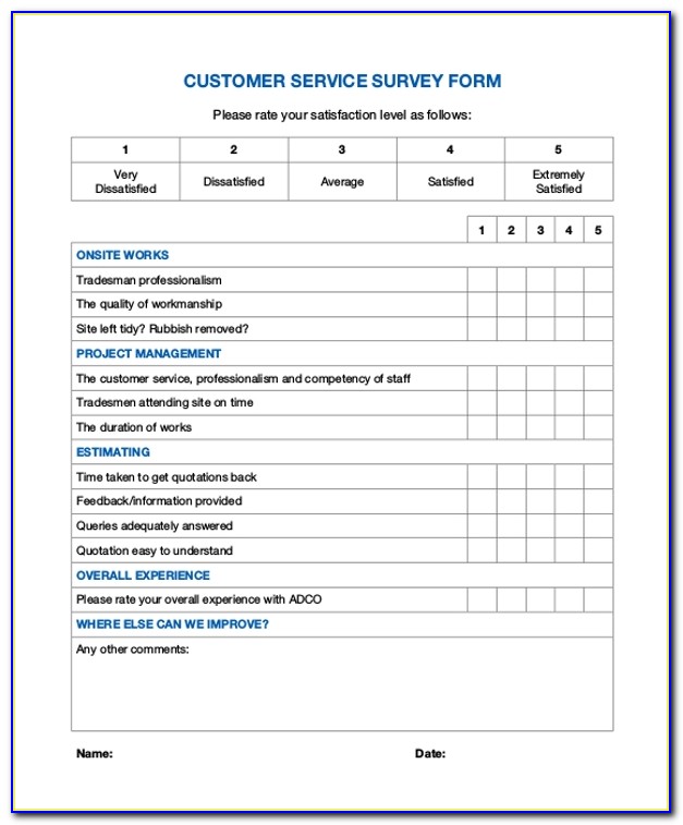 Customer Service Survey Templates