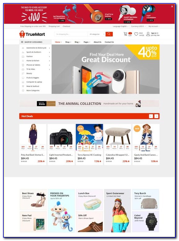 Ecommerce Website Templates Free Download Html5 With Css3