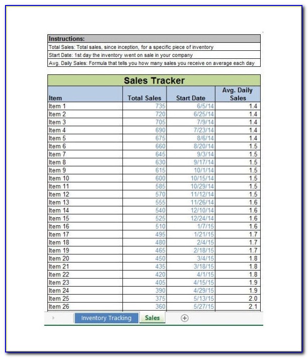 Fifo Inventory Tracking Excel Template
