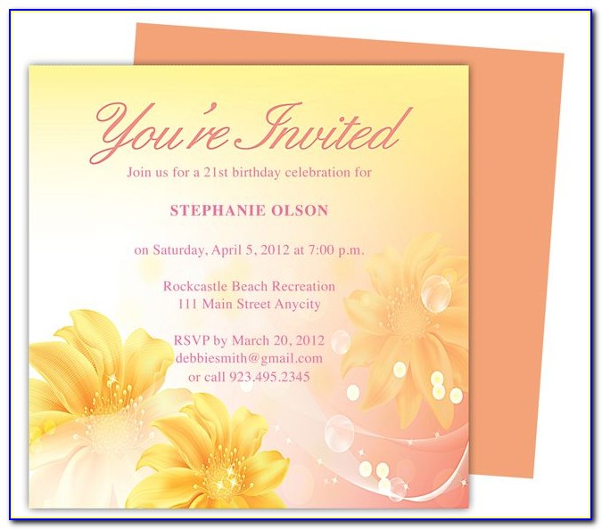 Free Birthday Invitation Templates For Mac Pages