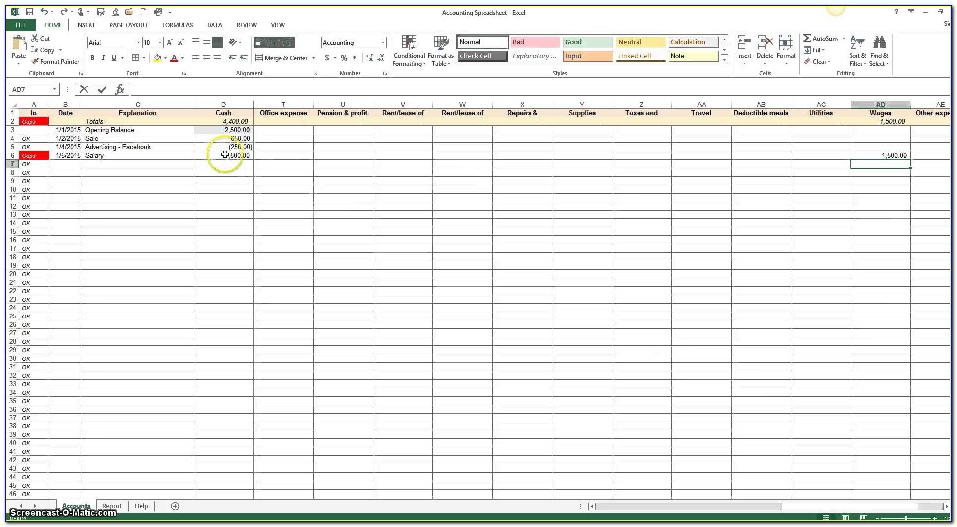 Free Income Statement Template Excel 2007