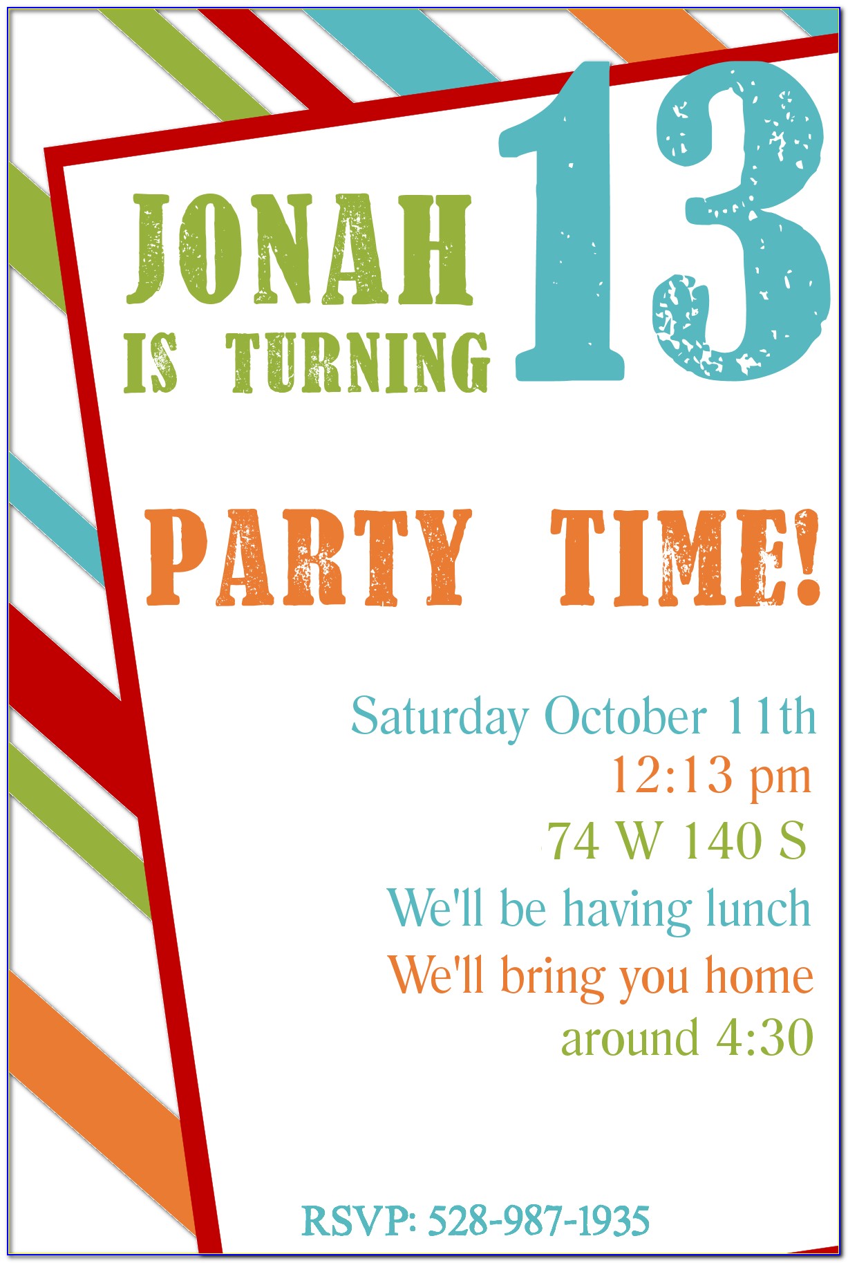 Free Invitation Templates For Birthday Party