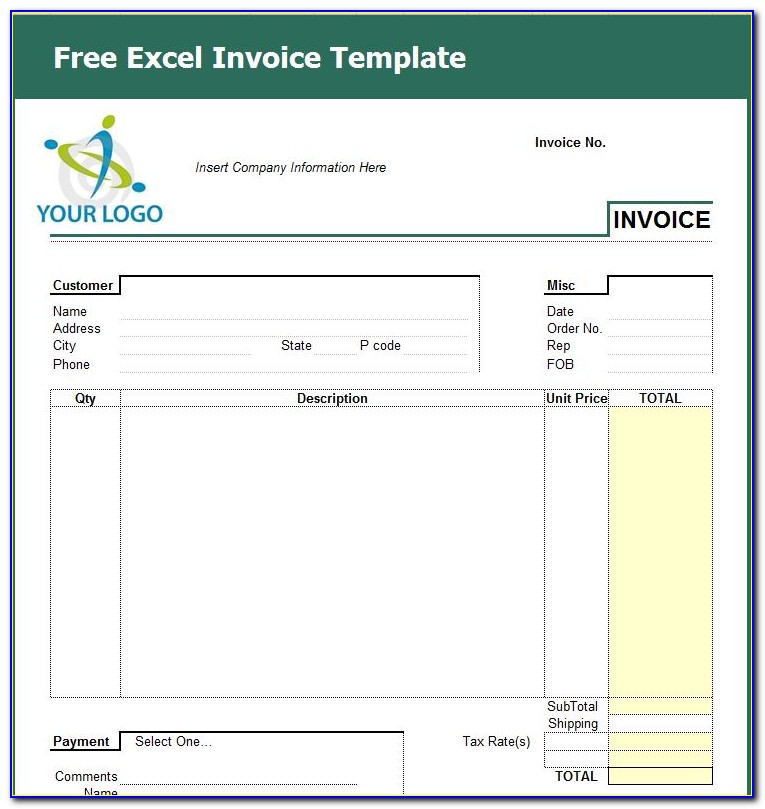 Free Invoice Template For Excel 2007