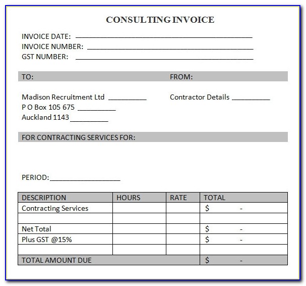 Free Invoice Template For Graphic Designers