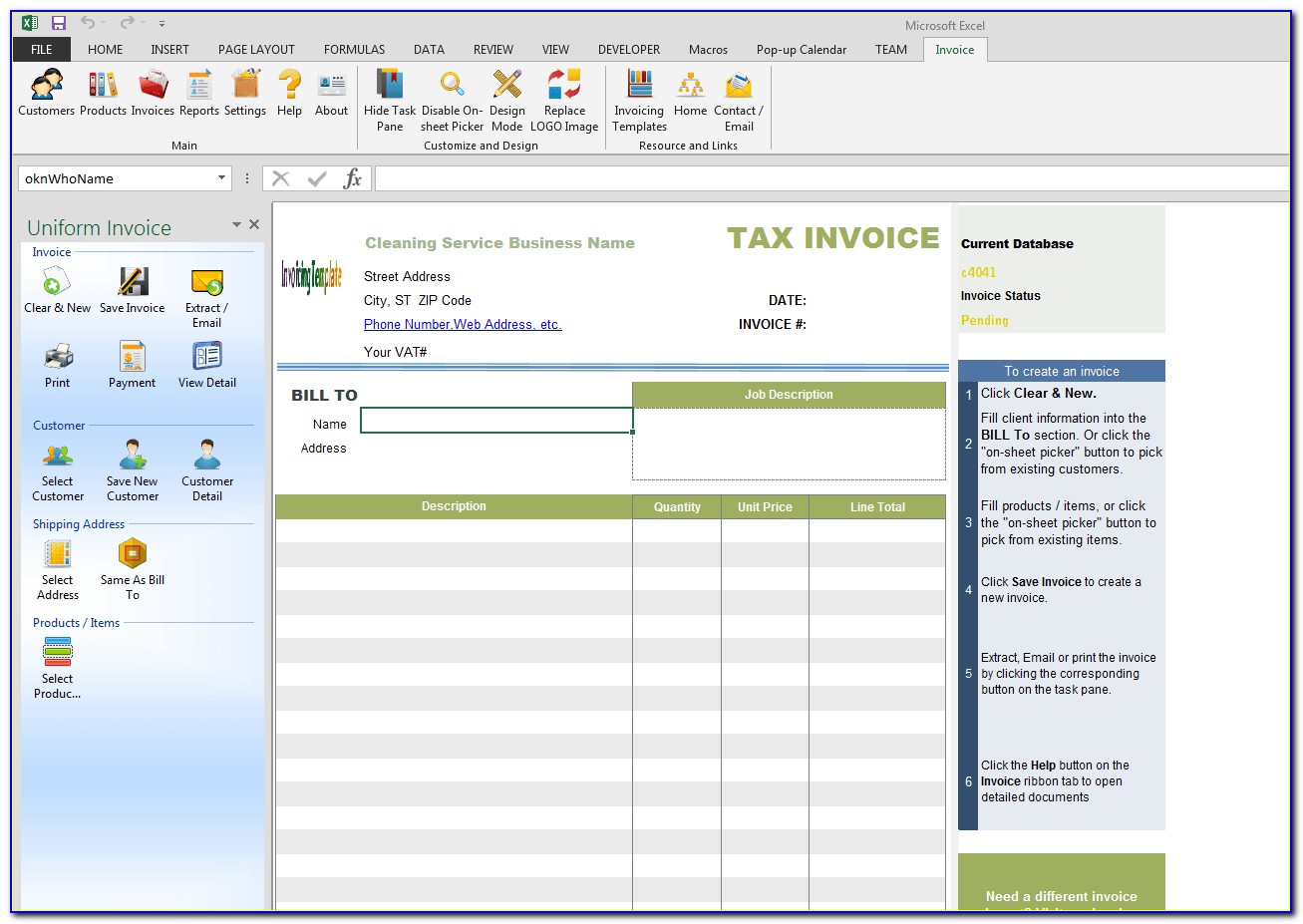 Free Sales Invoice Template For Openoffice