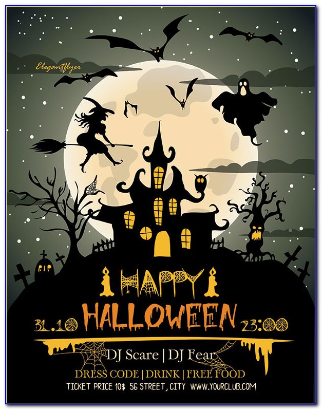 Halloween Invitation Flyer Templates Free