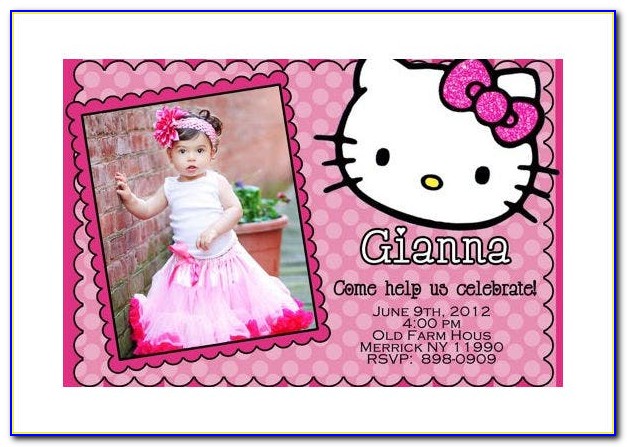 Hello Kitty 2 Nd Birthday Invitation Wording