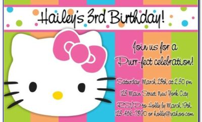 Hello Kitty 7th Birthday Invitation Wording
