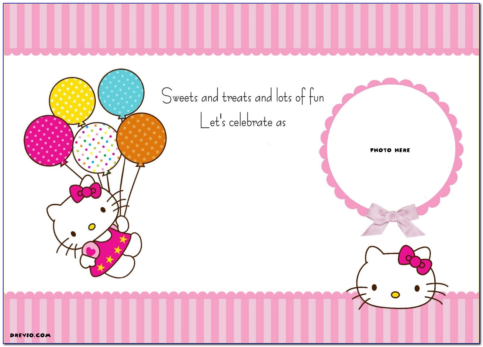 Hello Kitty Birthday Invitation Design