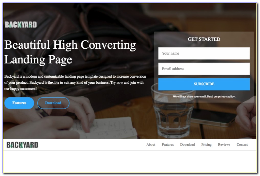 High Conversion Landing Page Template