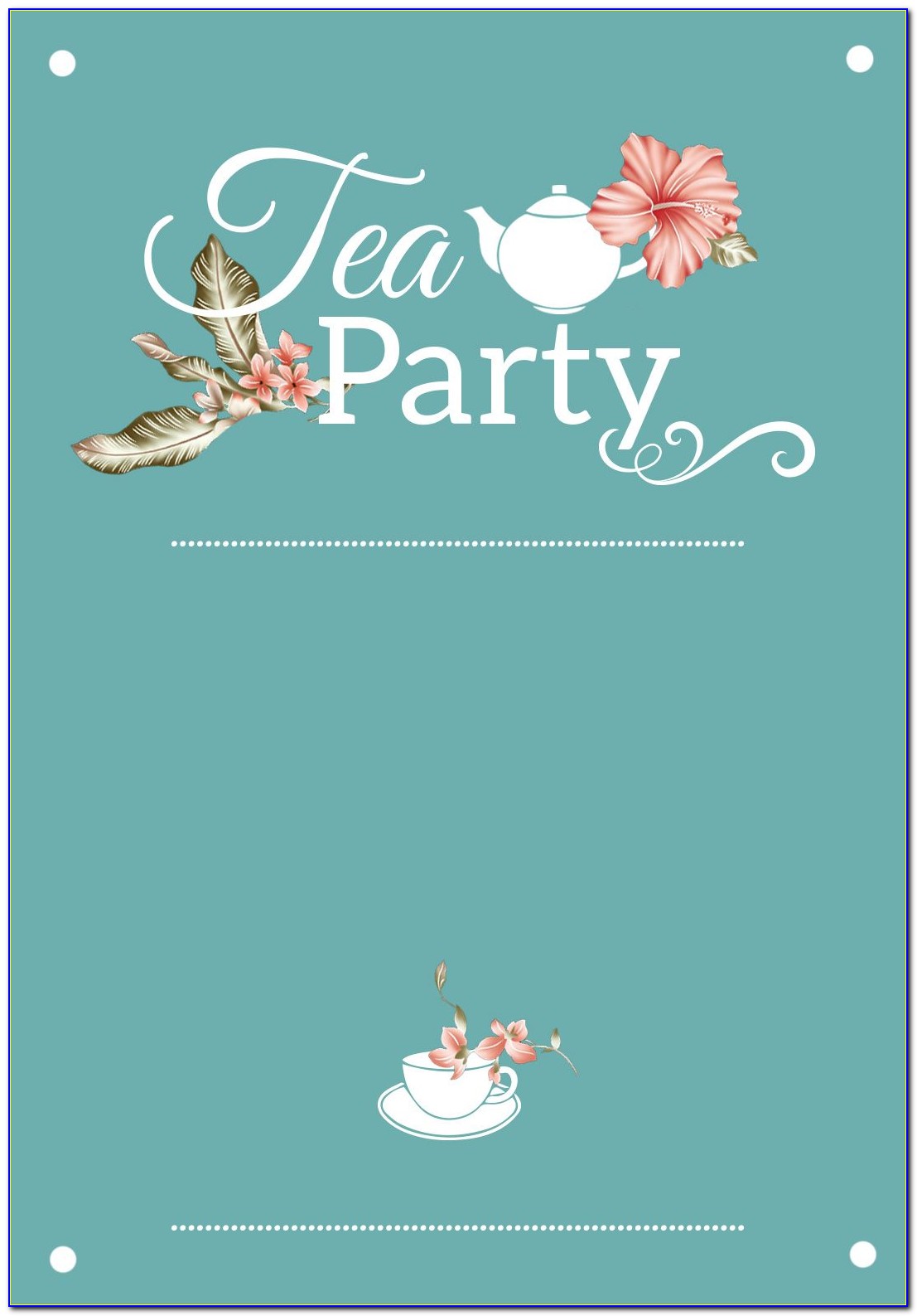 High Tea Invitation Template Free Download