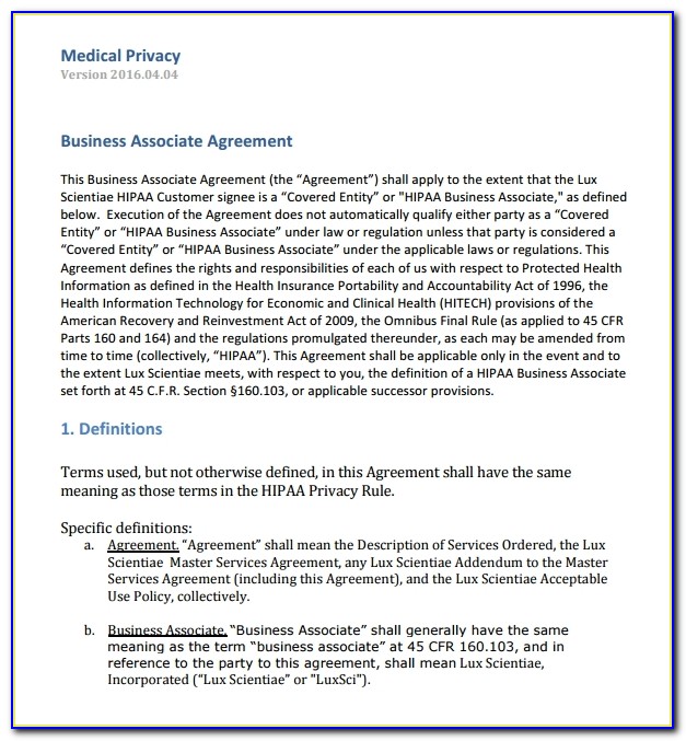 Hipaa Privacy Policies And Procedures Template
