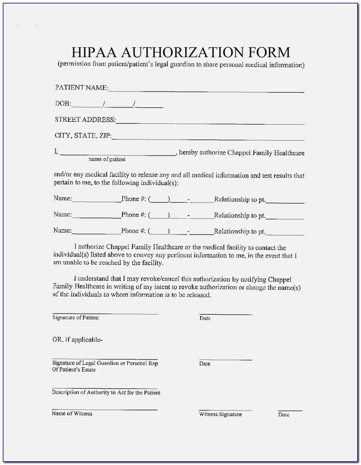 Hipaa Privacy Statement Template