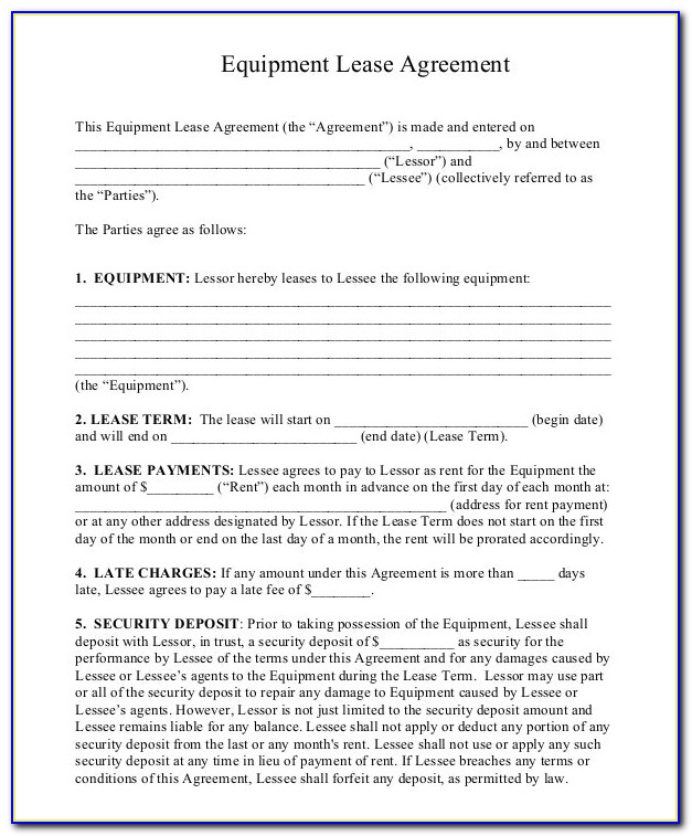 Hire Contract Template Free