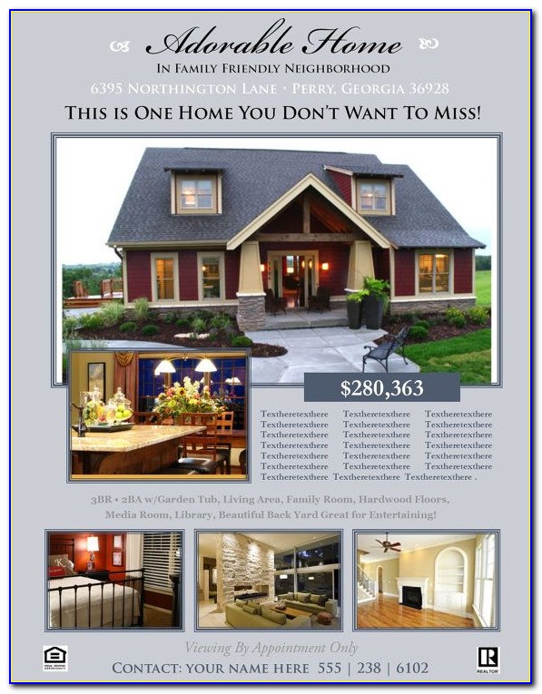 Home For Sale Flyer Template Word