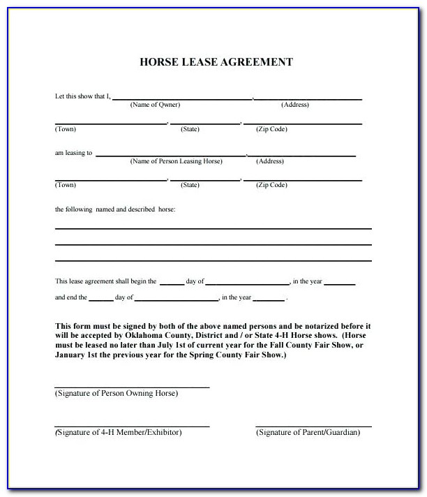 Horse Boarding Agreement Template Ontario