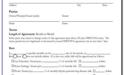 House Share Tenancy Agreement Template Free