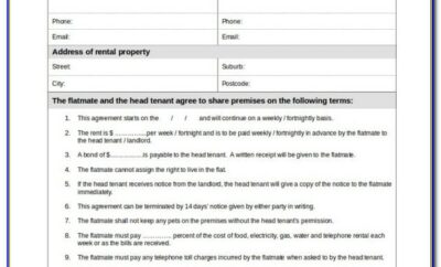 House Share Tenancy Agreement Template Uk