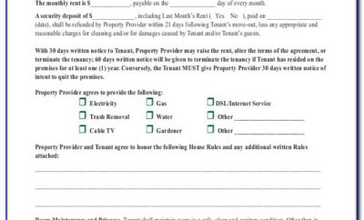 House Sharing Agreement Template Free