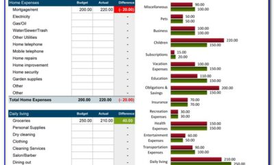 Household Budget Excel Spreadsheet Templates