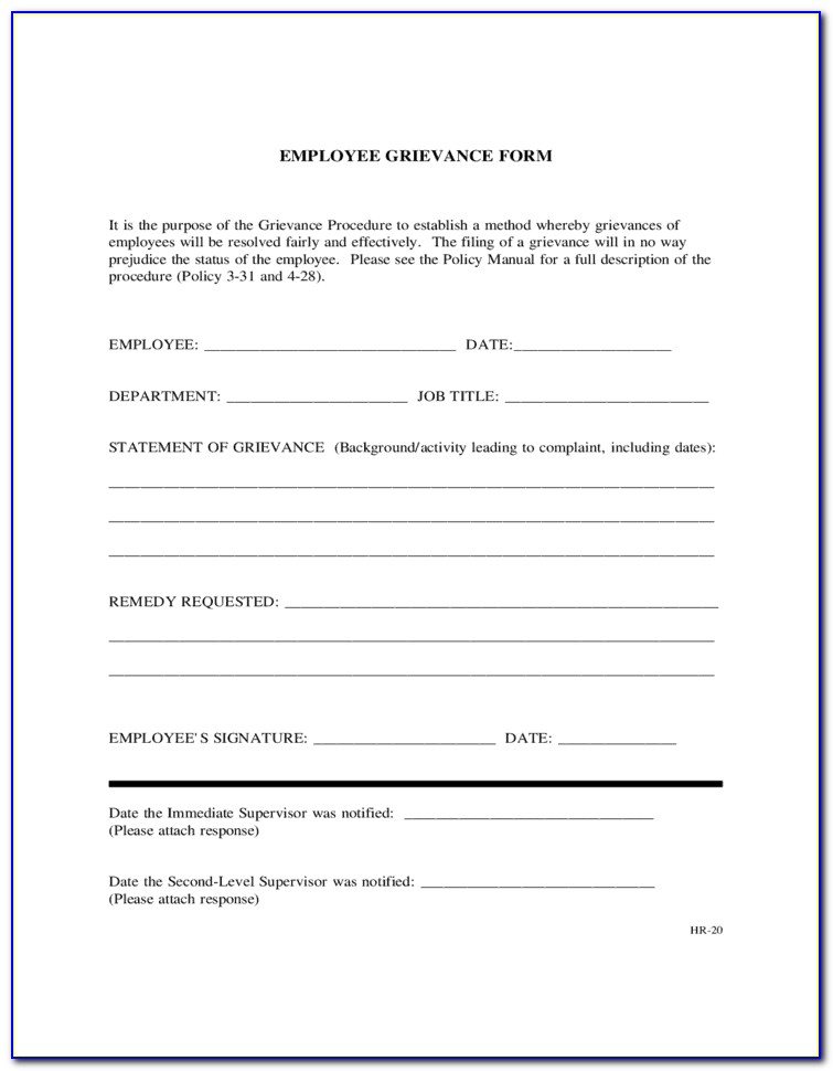 Human Resources Forms Templates Free