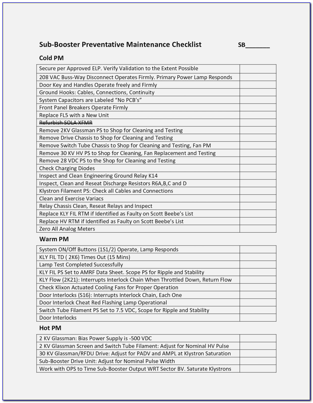 Free Printable Hvac Checklist Printable Blank World
