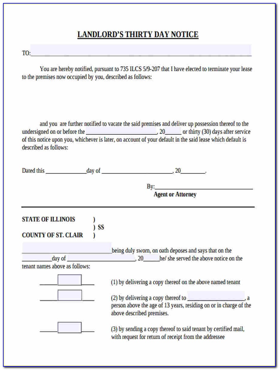 Illinois 5 Day Notice To Quit Fillable Form Printable Forms Free Online