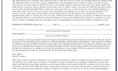 Illinois Health Care Power Of Attorney Form 2018