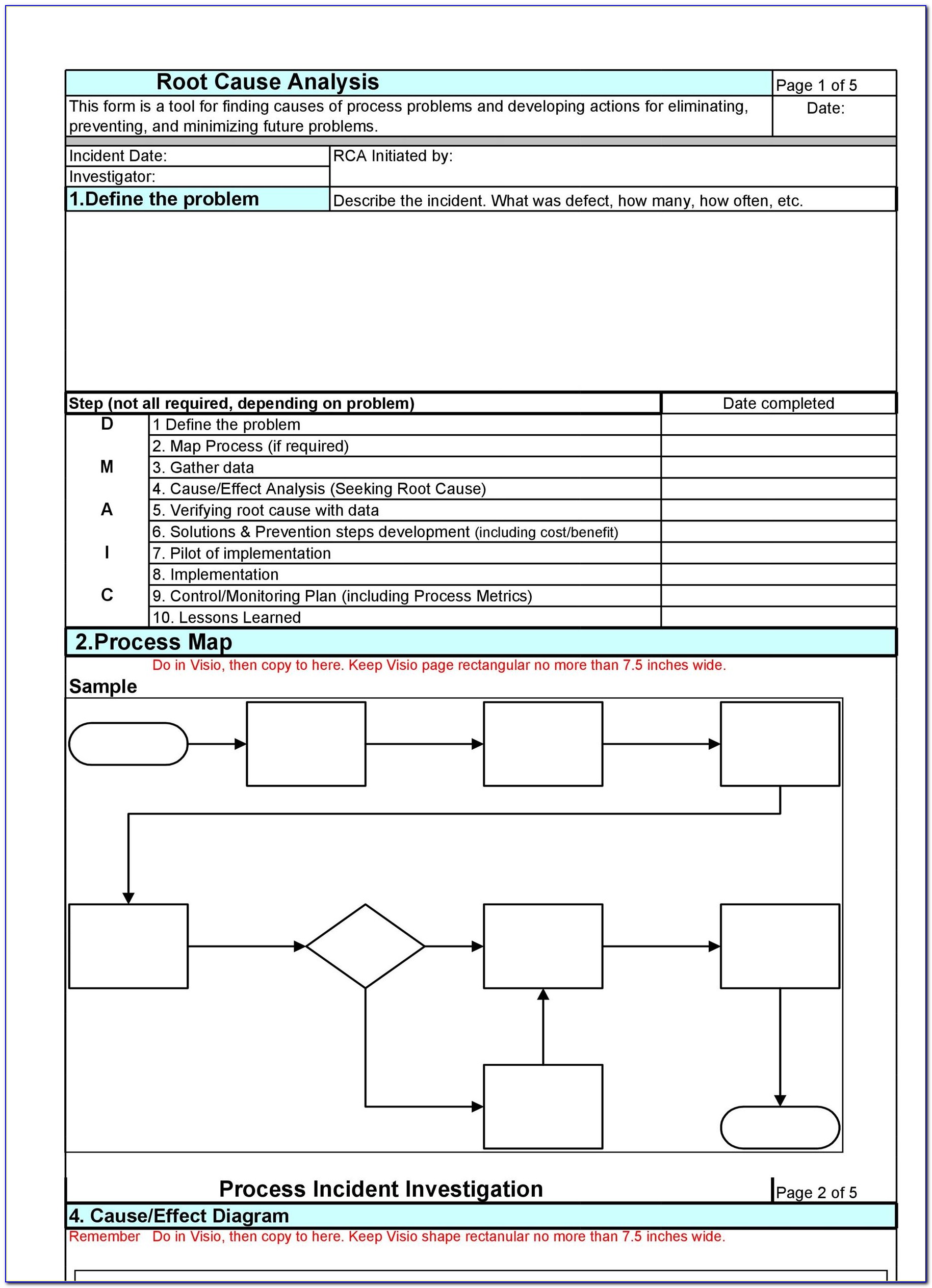 Incident Investigation Root Cause Analysis Template
