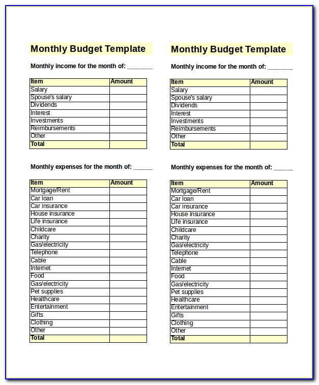 Income And Expenses Template South Africa