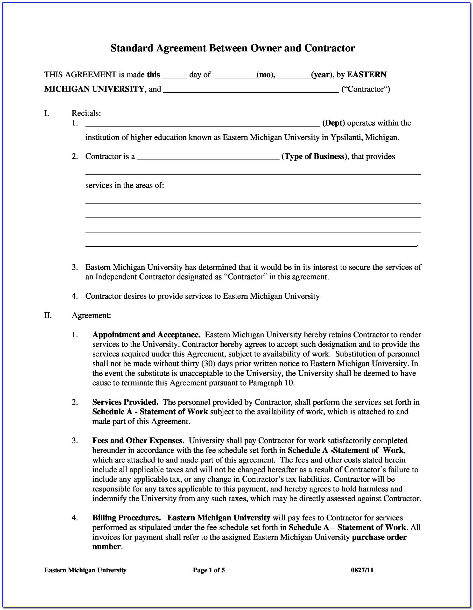 Independent Contractor Agreement Uk Template Free