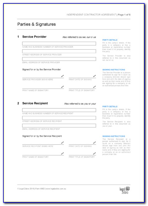 Independent Contractor Application Template