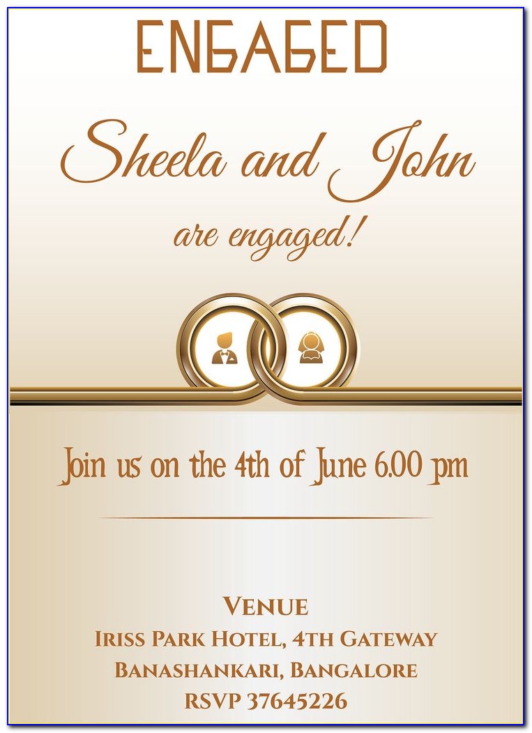 Indian Engagement Invitation Template Download