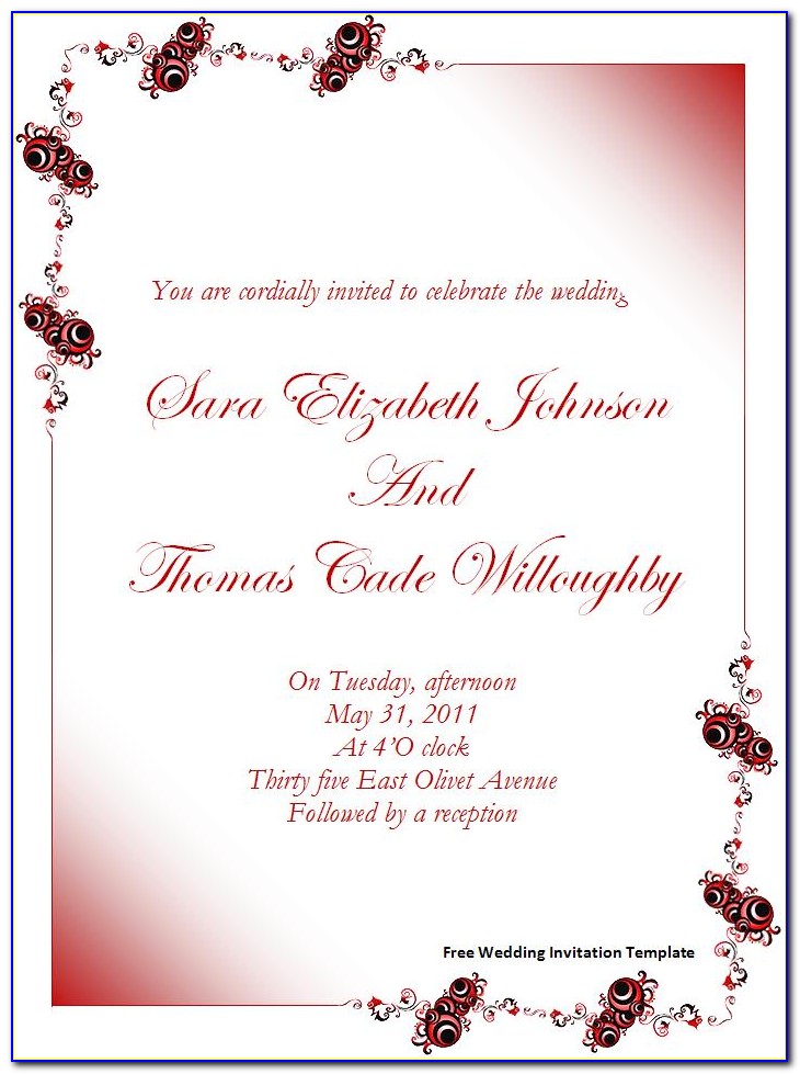 Indian Marriage Invitation Templates Free