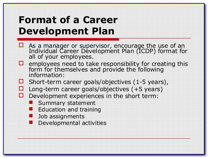 Individual Development Plan Excel Format