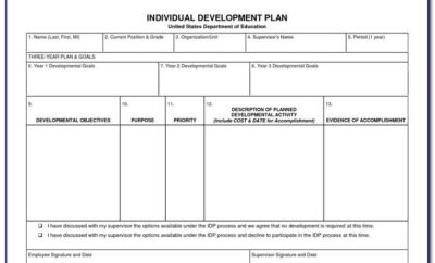 Individual Development Plan Templates