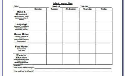 Infant Toddler Lesson Plan Template