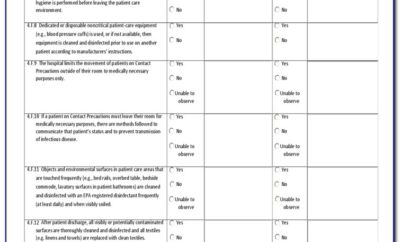 Infection Control Risk Assessment Form