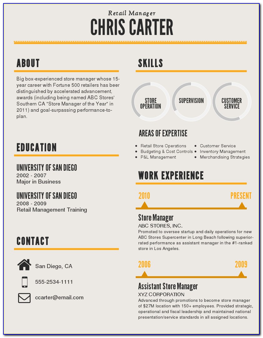Infographic Cv Template Word