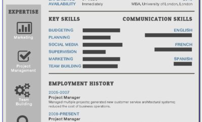 Infographic Resume Photoshop Template