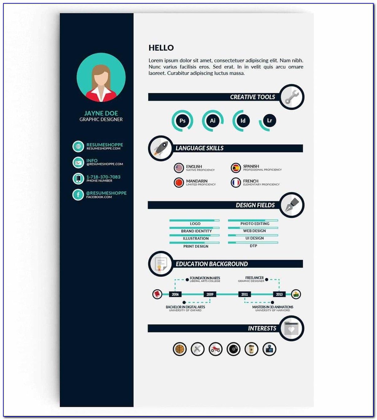Infographic Resume Template Ppt